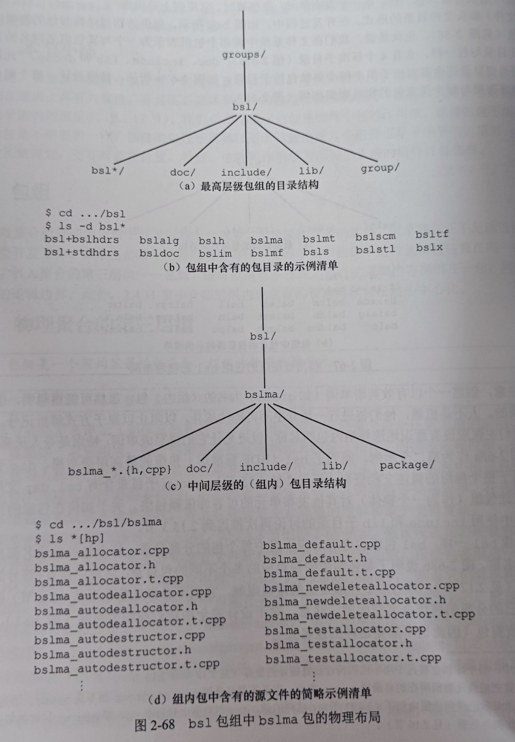 图2-68 bsl包组中bslma包的物理布局